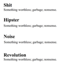 Shit Hipster Noise Revolution