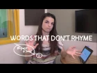 Weekly English Words with Alisha - Words that Don't Rhyme