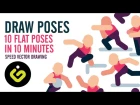 How To Draw Poses, 10 Poses In 10 Minutes PART 1, Flat Design Adobe Illustrator Tutorial