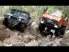 UNIMOG vs HUMMER Extreme OFFROAD testing the same STEEPY, MUDDY with BIG ROCKS HILL