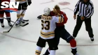 Brad Marchand Feeds Lars Eller Two Skull Crushing Fists For Taunting Bench