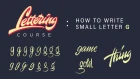 Free Lettering Course: How to Write Small Letter G
