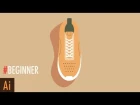 Create Flat Design (Sneakers) | Illustrator Tutorial