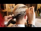 Bleached Hair with a Modern Quiff at the Barbershop