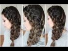 Four (4) Strand Waterfall Braid into French Lace Side  Braid