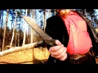 Murakumo by Kiku Knives (OU-31 steel) - hard wood chopping test