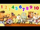 Counting to 10 with Animal Friends! | Simple 1-10 Marching Song | CheeriToons