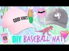 DIY BASEBALL HATS // DIY GRAPHIC BASEBALL HAT + DIY SHRINKY DINK PINS