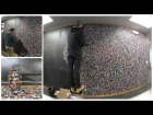 Bottle Cap Wall - 60,000 Bottle Caps on our Wall in 2 minutes