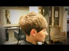 Freehand Clippering {no guard} Taper, Short Pixie Graduated Girls Haircut