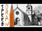 How to draw architecture | Rysunek architektoniczny - Church Speed Drawing