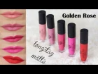 Golden Rose longstay matte liquid lipstick TEST | Milena Makeup