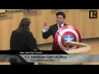 California councilman, Lan Diep, was sworn in using his Captain America shield