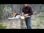 Лесные Тиски из пня. Заточка пилы    DIY |  Vices for woodcutter