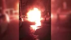 На улице Кадыкова сгорела иномарка