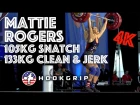 Mattie Rogers (69) - 105kg Snatch + 133kg Clean & Jerk American Record (4k)