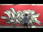 Graffiti piece #6 wildstyle time lapse - Pensil beside Mistery and Meak at the street university
