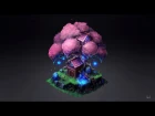 Isometric Elf Tree • Digital Drawing Process | by Sephiroth Art