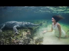 Snap Shot: Model Poses Underwater Inches From Deadly Crocodiles