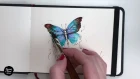 Спидпэинт. Как нарисовать бабочку. Акварельный скетчинг 