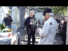 Ray Manzarek and Robby Krieger at Jim Morrison's Grave on 3rd July 2011 - Père Lachaise