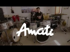 Amati Classic Vintage drum set and Amati cymbal 15" Hi hats and 17" Crash/Ride