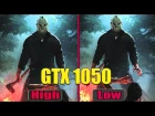 Friday The 13th The Game : GTX 1050 Low vs High Graphics Comparison