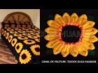 muestra # 16 girasol para colcha a crochet video 1