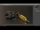 (speed modeling tattoo machine) Cinema 4d, c4d, redshift, Adobe photoshop