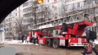 Пожарная машина застряла в грязи во время пожара в Кирове