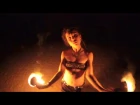 Anya Lesnaya ~ FOREST TRIBE ~ illusory fire dance, Vagator beach, Goa
