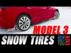 How Does the Tesla Model 3 RWD Handle in the Snow with SNOW TIRES