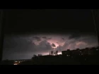 night thunderstorm in the city of Dmitrov May, 2018  in the 4-30  DIRECT HIT WITH IGNITION