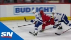 Yanni Gourde Clips Jordan Staal In The Head With Risky Hit