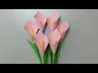 How to make calla lily paper flower | Easy origami flowers for beginners making | DIY-Paper Crafts
