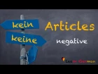 Learn German | Articles | negative Artikel | kein, keine | German for beginners | A1 - Lesson 21
