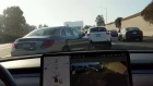 Tesla Model 3 Nav on Autopilot in Los Angeles traffic 101 to 405