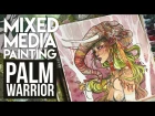 Palm Warrior | Mixed Media Painting