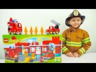 Пожарная часть LEGO и новый костюм пожарного Даника - Пожарные машинки ЛЕГО для детей