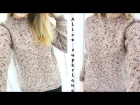 Мини МК | Простой свитер регланом снизу | Вязание спицами | + Обзор Alize SuperLana Midi Mosaic