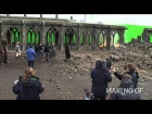 On set for the final chapter of 'Harry Potter and the Deathly Hallows: Part 2'