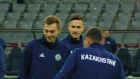 Предыгровая тренировка сборной Казахстана перед матчем с Россией
