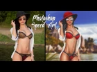 Photoshop Speed Art  Sexy girl on the beach