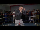 SERGEY LIPINETS SHADOW BOXING, LOOKING CRISP AHEAD OF MIKEY GARCIA TITLE DEFENSE sergey lipinets shadow boxing, looking crisp ah