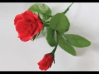 Rose paper flower tutorial - Làm hoa hồng bằng giấy nhún