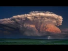 Time Lapse - Isolated Supercell, tornado, rainbow and lightning storm