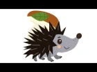 ЕЖИК  - Развивающая веселая песенка мультик для детей малышей про животных