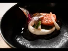The Art of Plating: Tender Salmon With Watercress, Horseradish, and Pickled Onion