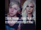 Boy to Girl , Drag transformation | time lapse | Unicorn Vanity