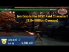 Star Wars Galaxy of Heroes: Jyn Erso is the BEST Rancor Character! (5.8+ Million Damage)